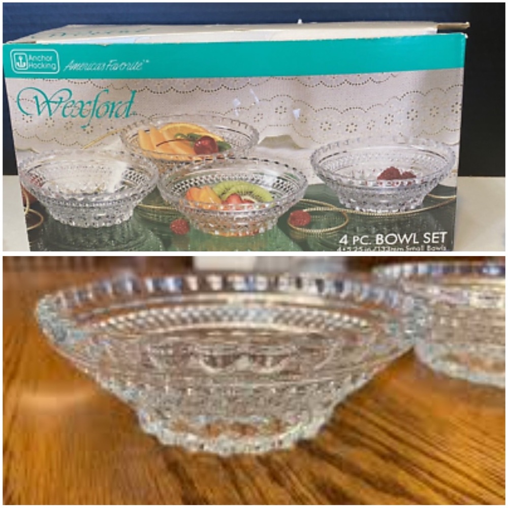 Anchor Hocking Wexford Crystal Clear Bowl Set